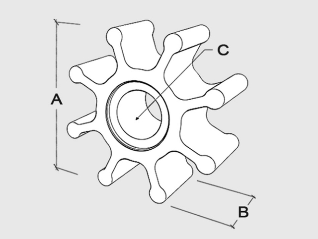 임펠러는 JMP 7400-01/JABSCO 920-0001/JOHNSON 09-1028B/KASHIYAMA SP-70/SHERWOOD 18200K를 대체합니다.