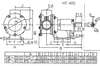 JPR-CT3054 JMP 냉각 보트 해수 펌프는 4255411, 425-5411, Jabsco 29630-1301S, W100000을 대체합니다.